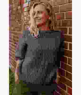 Claudias brune chunky mohair genser - Strikkia 2021-025L