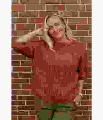 Claudias chunky mohair genser med korte ermer - Strikkia 2021-025O