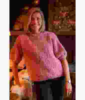 Claudias chunky mohairgenser med korte ermer - Strikkia 2021-025M