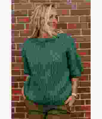 Claudias grønne chunky mohair genser - Strikkia 2021-025G