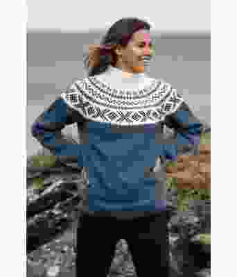 Denimblå Miranda genser - Viking 2134-06G