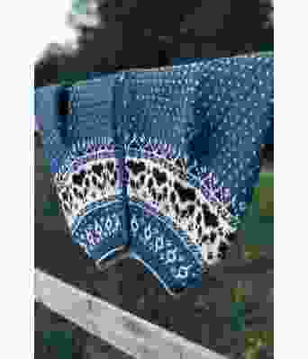 Denimblå Fjordfolkkofte - 865