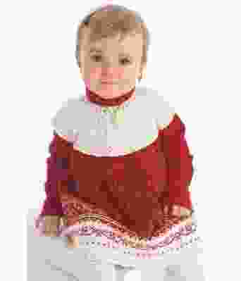 Strikket setesdalskjole til jente / baby - DG 208-09B