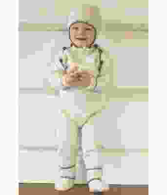 Knappefin strikket heldress med tilbehør til baby - DG 229-06A