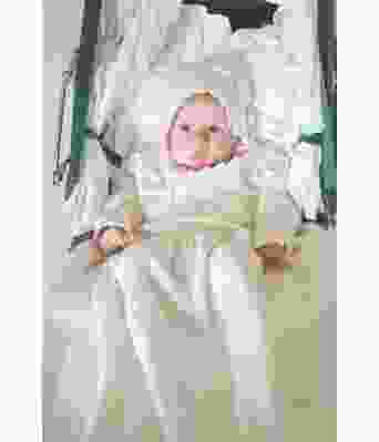 Silje og Sjur strikket dåpskjole med lue og teppe - DG 247-10