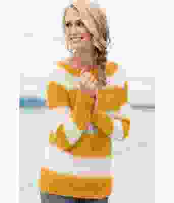 Maisgul ACNE genser med tjukke striper - DG 286-01C