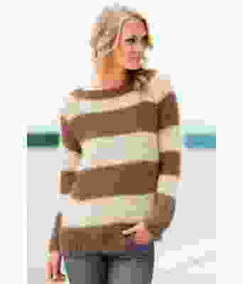 Acnegenseren med kamelbrune striper - DG 286-01L