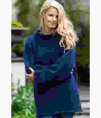 Marineblå kosegenser i mohair - DG 306-15