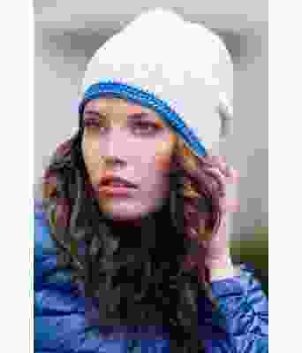 Julie heklet lue med tynn kantstripe nederst - DG 307-15B