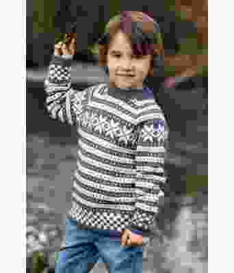 Indigoblå Fanagenser med raglan til barn - DG 309-02B