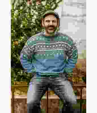 Lys denimblå Jaguar strikkegenser til herre - DG 320-10C