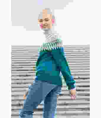 Sjøgrønn rallar genser - DG 364-05B