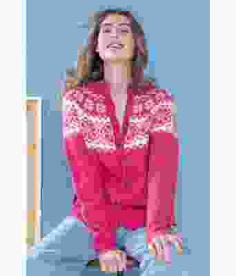 Bringebær rosa Q-symre kofte - DG 382-04