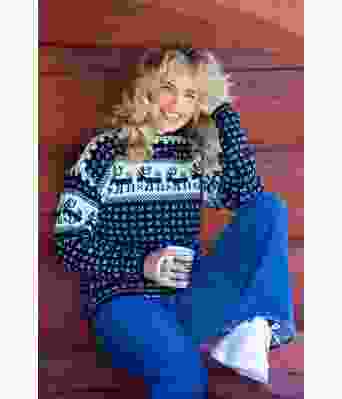 Jåmpa unisex strikkegenser med elg / reinsdyr - DG 402-07