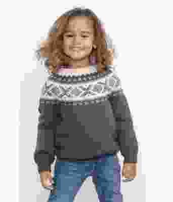 Grønn Cortina strikkegenser til barn - DG 405-01B