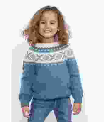 Turkis Cortina genser til barn - DG 405-01D