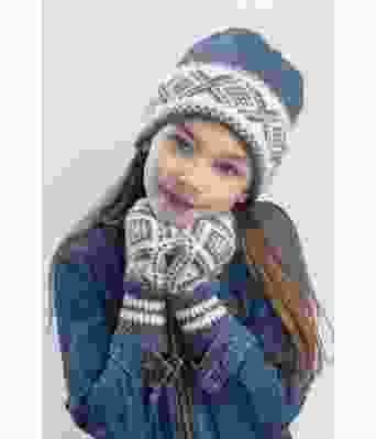 Cortina lue og votter til barn - DG 405-09