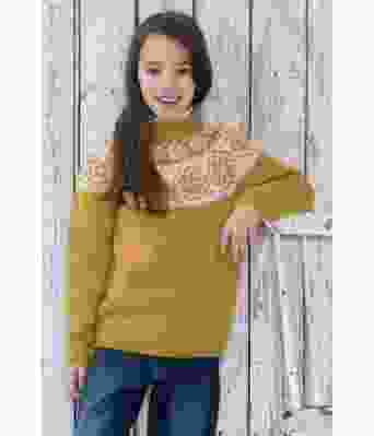 Q-symre genser til barn i påskegul - DG 409-01