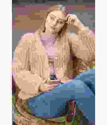 India cardigan i beige rose - DG 431-04