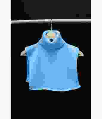 Blå Kalina strikket hals i babyull - DG 445-06