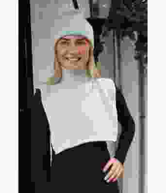 Turkis Kalina hals strikket i baby ull - DG 445-08