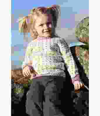 Hvit islender til barn med raglan - DG 463-16