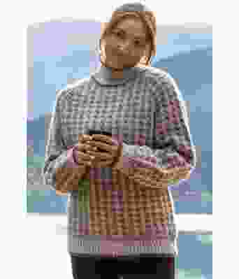 Beige islender genser - DG 463-17A