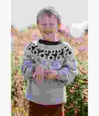 Dinosaur genser til barn - Strikkia 2021-021