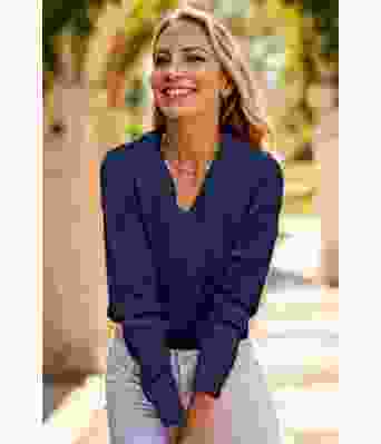 Marineblå Venice v-neck sweater - DLG 104-3406