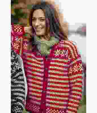 Fana jakke i rød/hvit - DLG 134-34093400