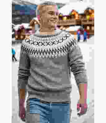 Grå rallargenser med koksfarget mønster - DLG 141-340534003427