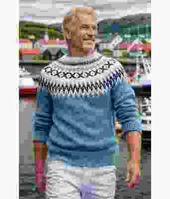 Rallargenser i lys-denimblå med marineblått mønster - DLG 141-343734003406