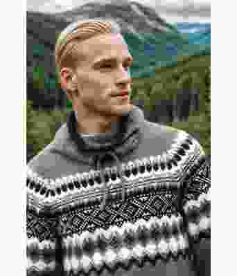 Grå Carl genser med hette - DLG 143-SU340534013402