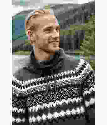 Mørkegrønn Carlgenser med svart mønster - DLG 143-SU348934013400