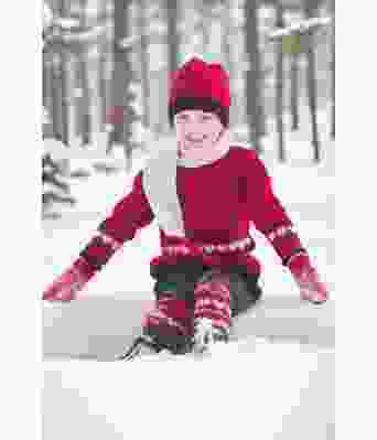 Ingrid genser med skjerf, lue og hjerteleggings - DLG 155 