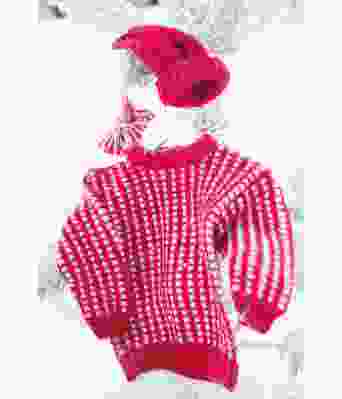 Mari & Lars genser med tights og lue - DLG 156B