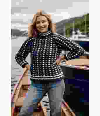 Marineblå Strokkur chunky islender - DLG-21-011-926902