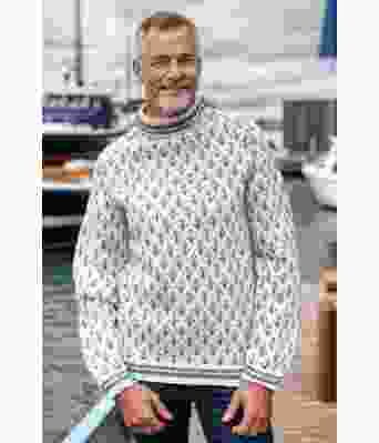 Kaptein genseren naturhvit og grå - DLG 22-002-SR502530B