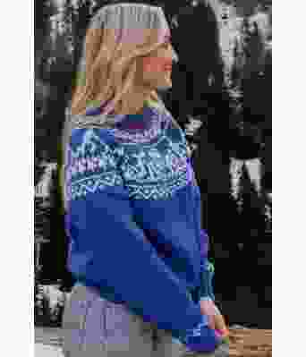 Kongeblå Fjellgeitgenser med røde detaljer - DLG 22-005-525B