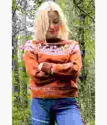 Rustfarget Fjellgeitgenser i alpakka / merinoull - DLG 22-005H