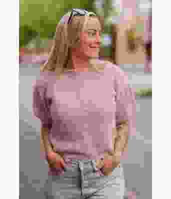 Lyst rosa Peggy sweater - DLG-22-008-364