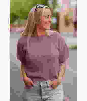 Peggy sweater i støvet lilla - DLG-22-008-372