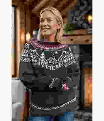 Jeansblå Hyttekos genser - DLG 22-009-527C