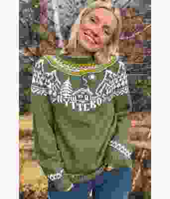 Mosegrønn Hyttekosgenser med gule detaljer - DLG 22-009-532B