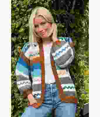 Constance cardigan stripete strikkejakke - DLG 22-011B