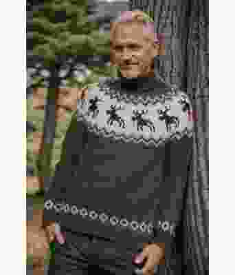 Grønn elggenser med grått mønster - DLG 23-002-935913