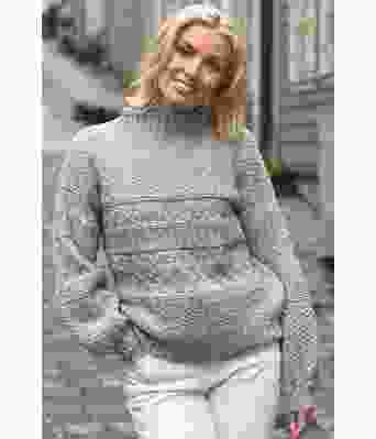 Lysegrå Månebedotten genser - DLG 23-004-3403