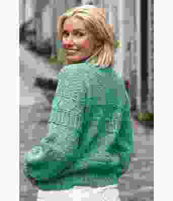 Blågrønn Månebedotten genser - DLG 23-004-3436