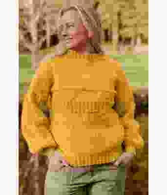 Gul Månebedotten genser - DLG 23-004-3458