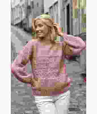 Månebedotten genser i dus rose - DLG 23-004-3490